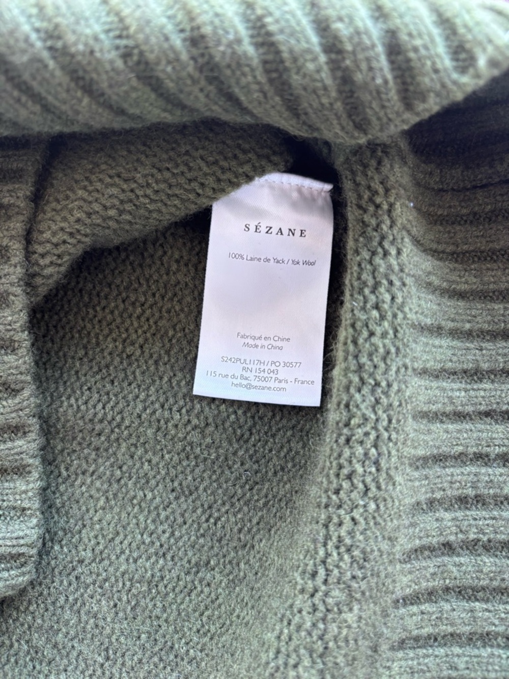 SOLD Like New Sézane Lauren Jumper in Perfect Green Size M - Picture 9 of 9